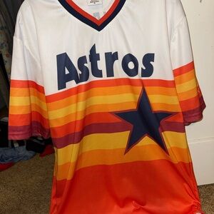 Astros dry fit like Shirt - Orange and White